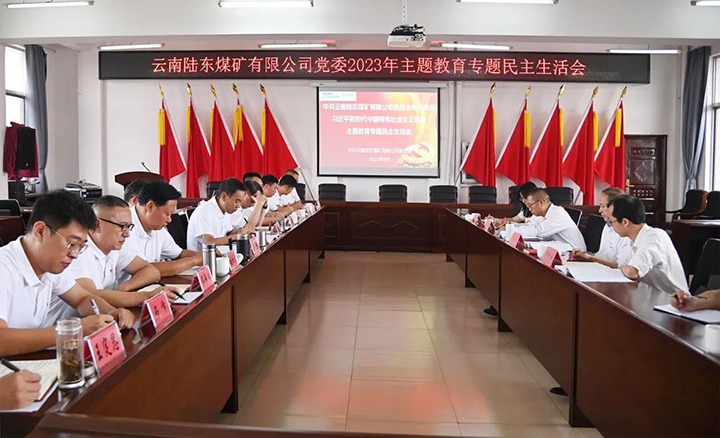 【主题教育】云煤（008PG国际）集团党委委员、纪委书记翁立志到陆东煤矿公司指导主题教育专题民主生涯会